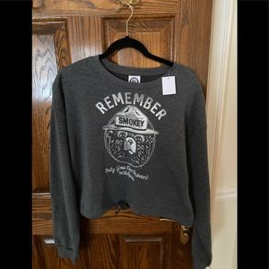 Smokey The Bear Crewneck Charcoal Sweater - New with Tags